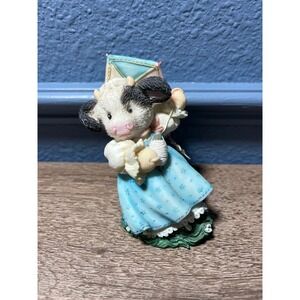 Mary's Moo Moos vintage 1995 "Spring is in the Air" cow figurine # 159549